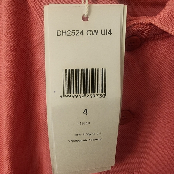 Lacoste Sport Pink Golf Polo Shirt Rubber Crocodile Mens Sz Medium - Picture 5 of 15